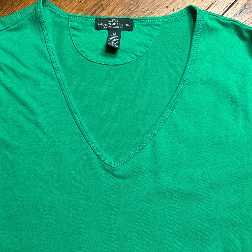 LikeNew- Women's Ralph Lauren Green V-Neck Top